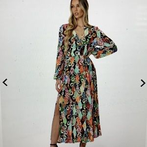 Rixo Autumn Patchwork Dress